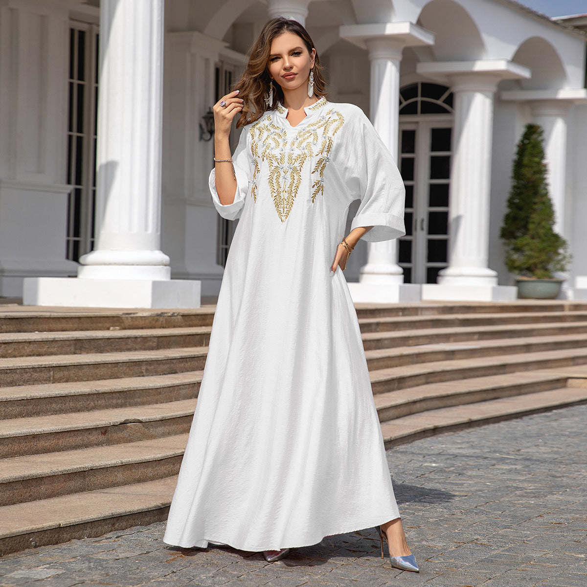 Women's Embroidered Abaya Dress