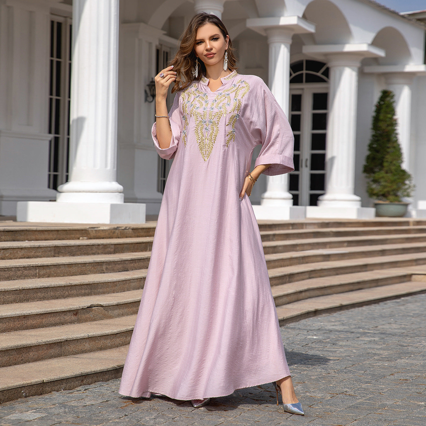 Women's Embroidered Abaya Dress