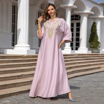 Women's Embroidered Abaya Dress