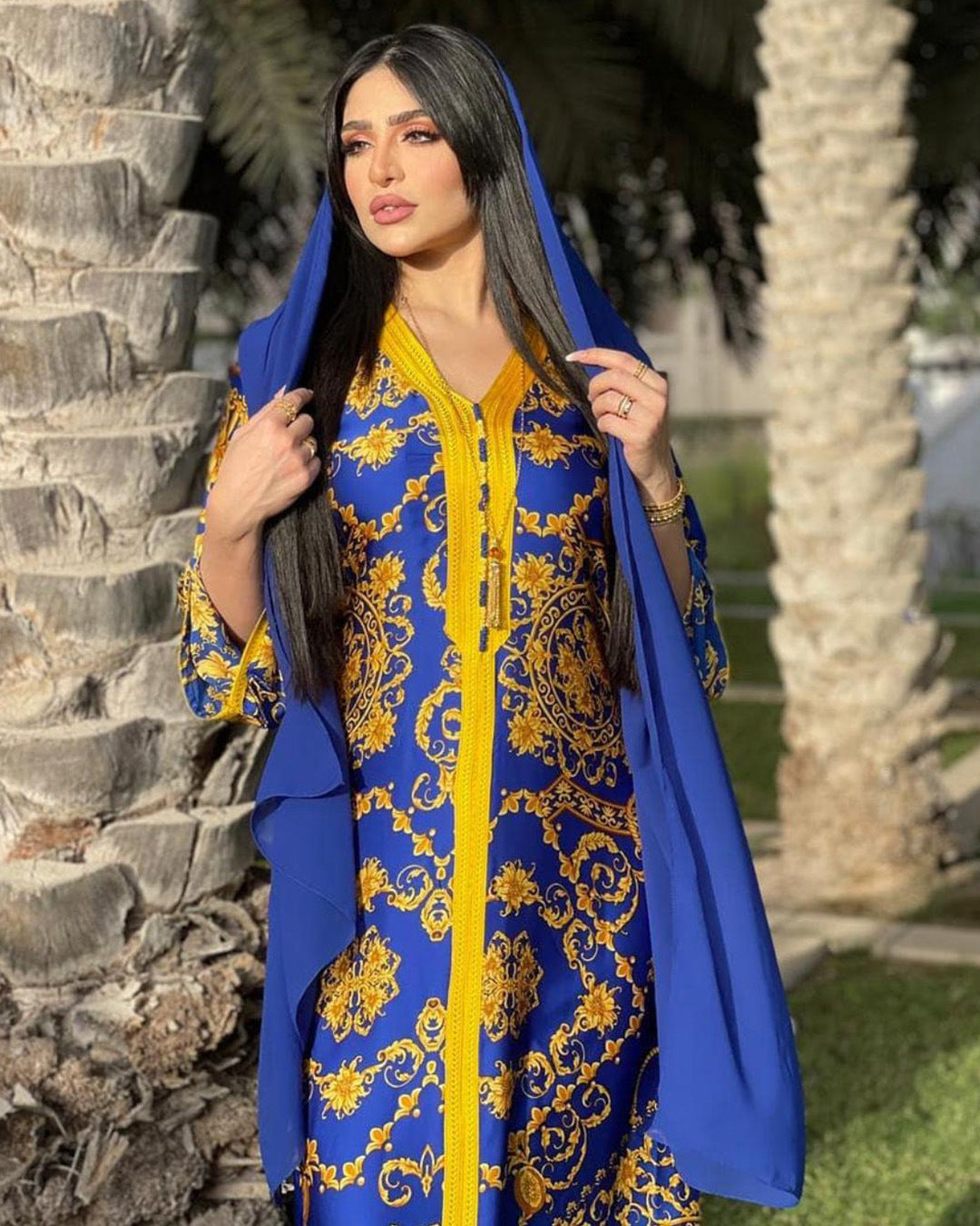 Women's Printed Gown Dress