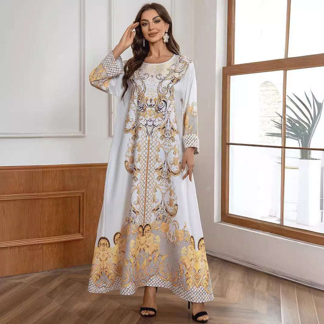 Printed Beaded Hot Diamond Dress