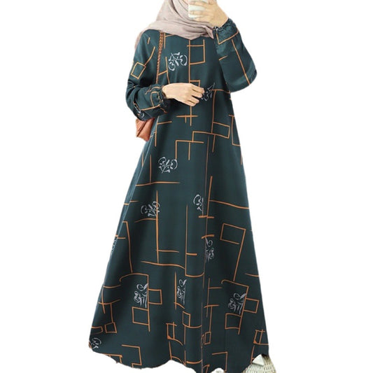 Women's Long-sleeved Loose Crewneck Dress