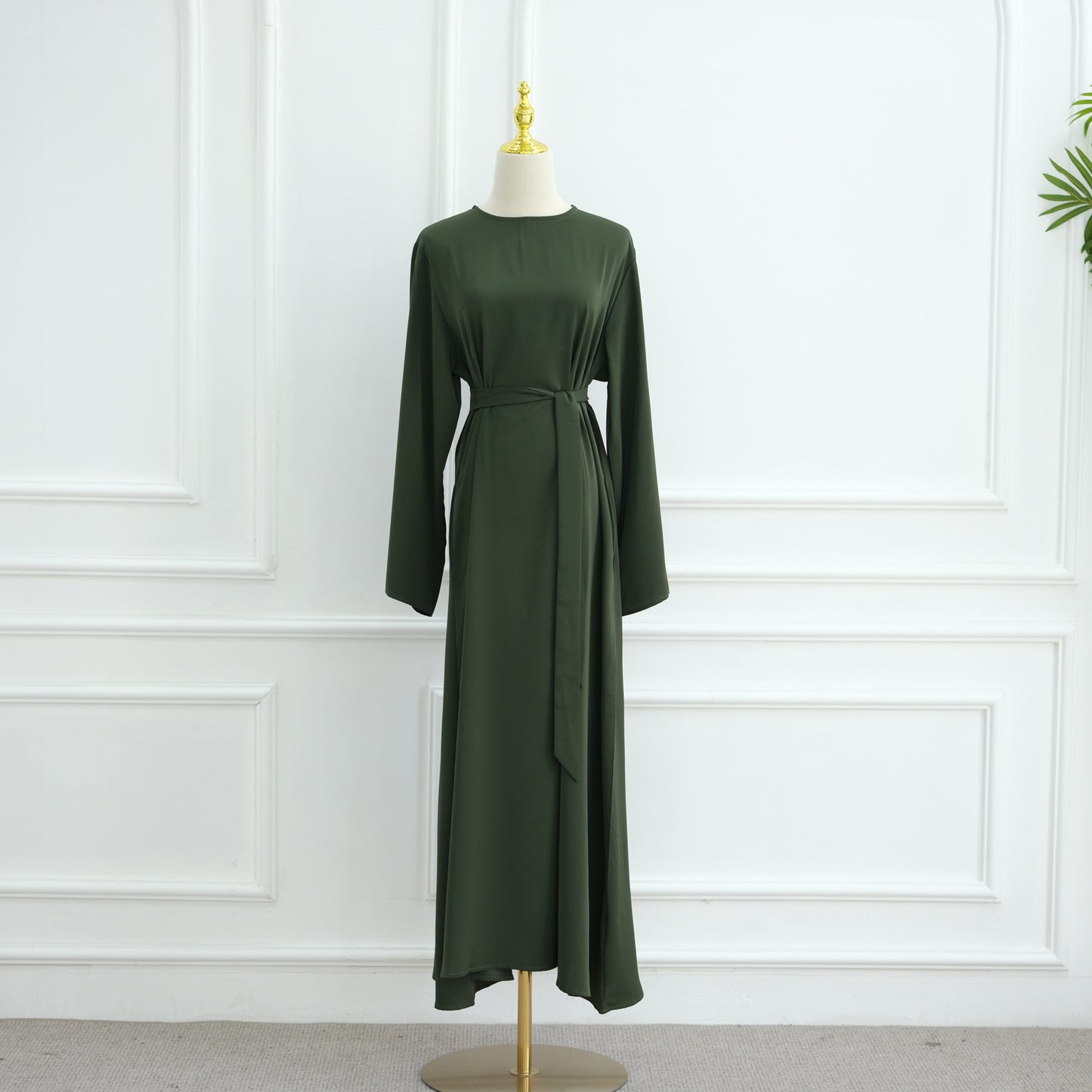 Premium Nida Fabric Modest Maxi Dress with Flared Silhouette