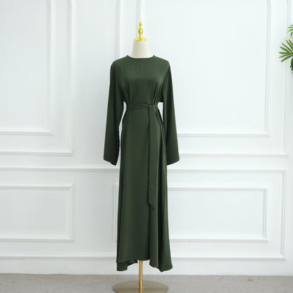 Premium Nida Fabric Modest Maxi Dress with Flared Silhouette