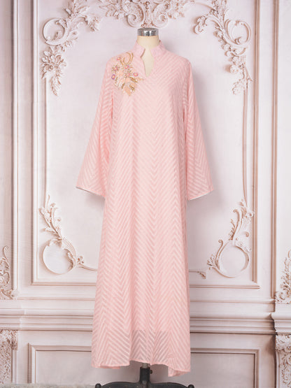 Women's Beaded Collar Flower Pendulum Dress