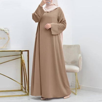 Satin Trim Arab Occasion Maxi Abaya