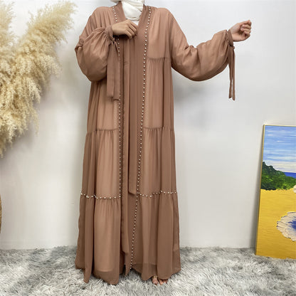 Women's Beaded Chiffon Cardigan Robe