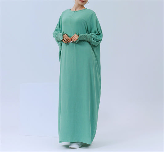 Plain Long Sleeve Bat Prayer Dress
