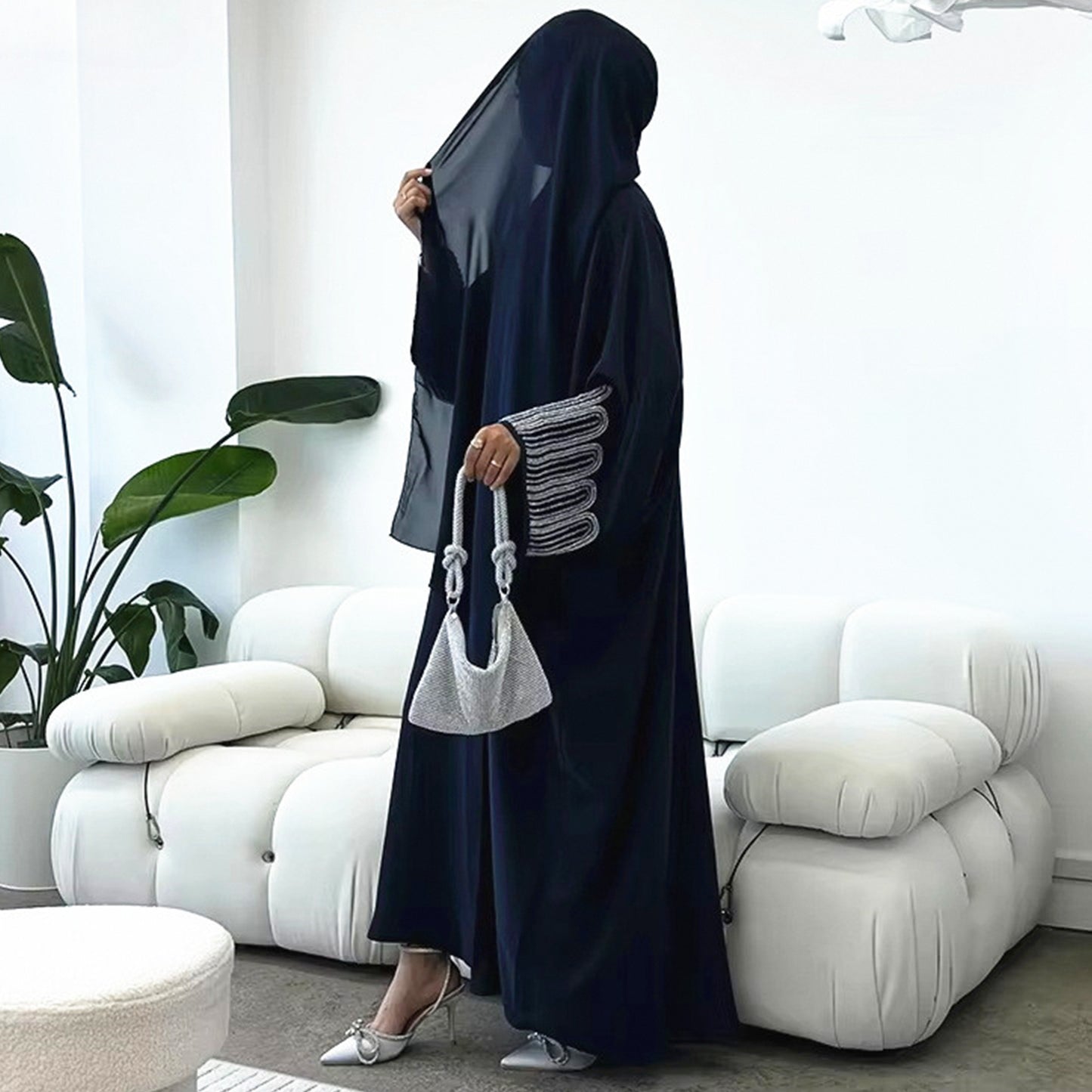 Elegant Beaded Cardigan Robe