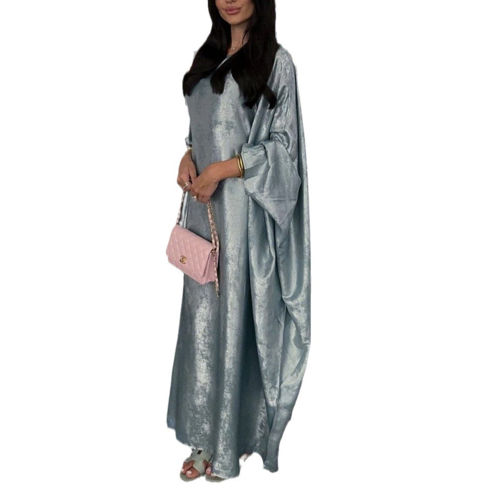 Women's Modest Feminine Hot Silver Dress