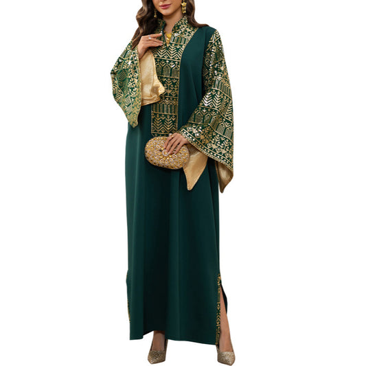 Women's Sequin Embroidered Large-sleeved Dress
