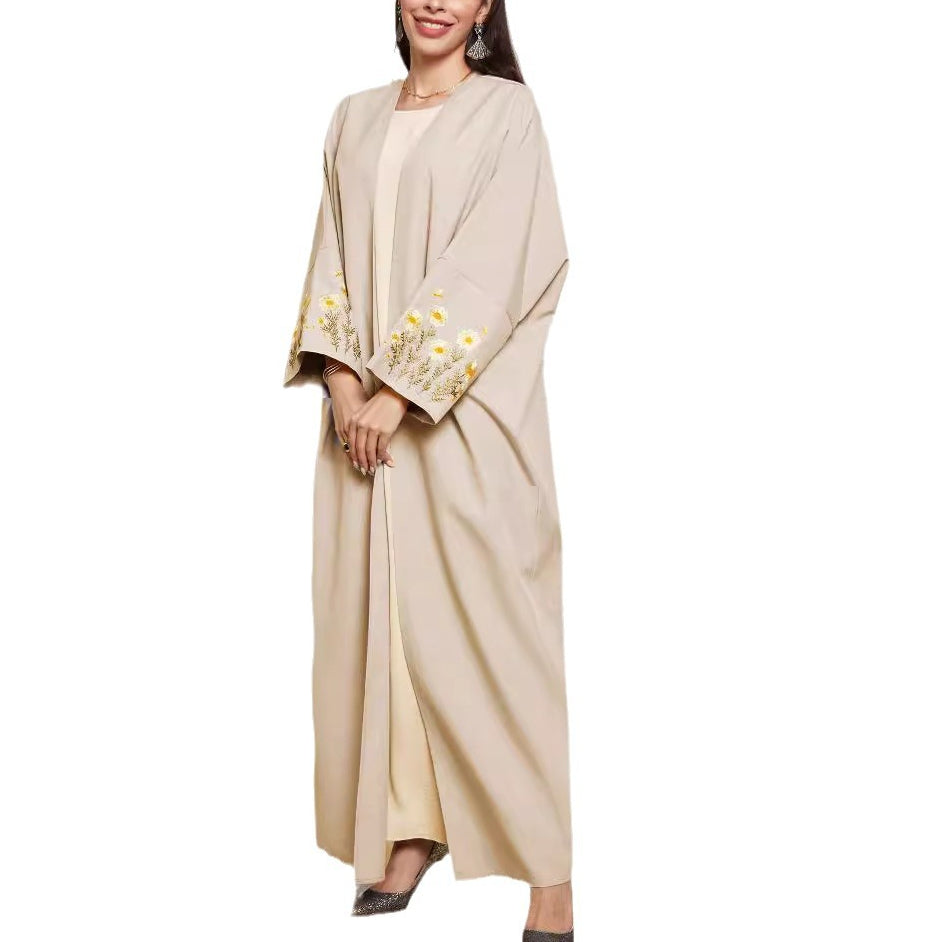 Women's Elegant Cardigan Embroidered Dress