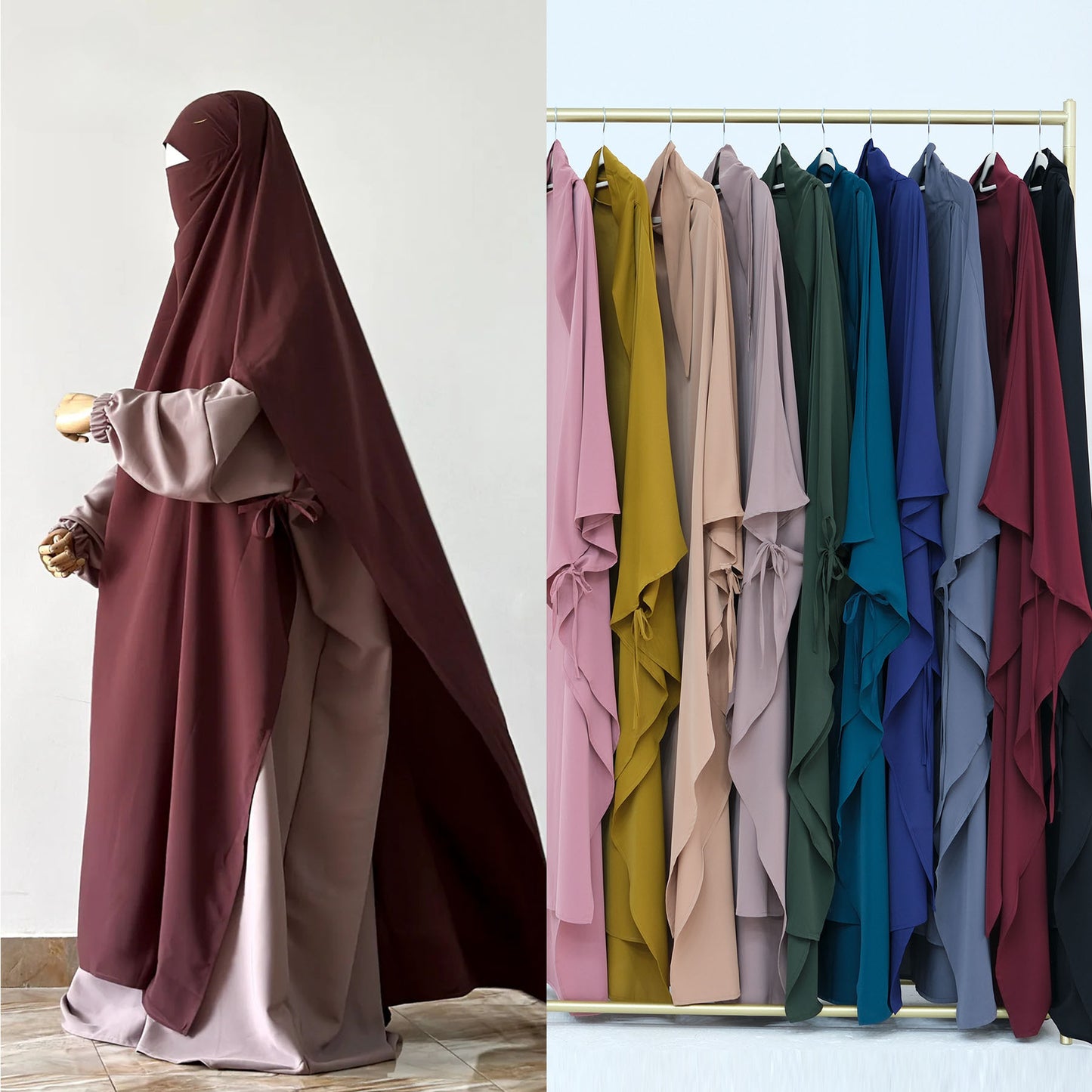 Women's Solid Color Nida Swing Hijab