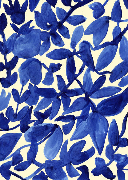 Blue Leaf Nursing Kaftan Dress – Modest Watercolor Style