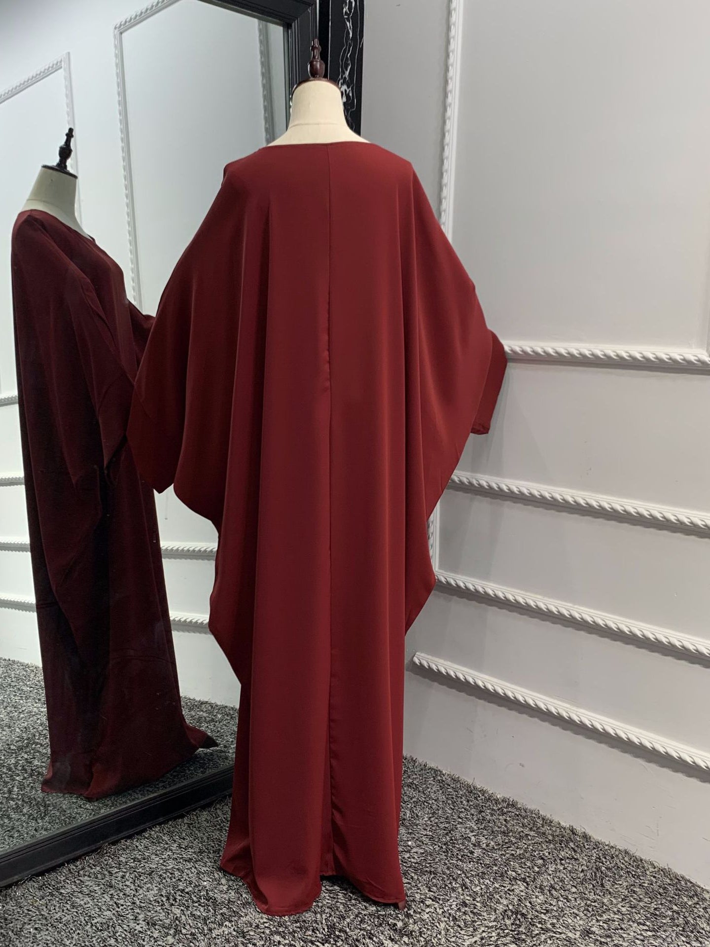 Women's Solid Color Abaya Robe Dress