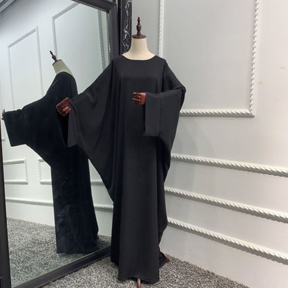 Women's Solid Color Abaya Robe Dress