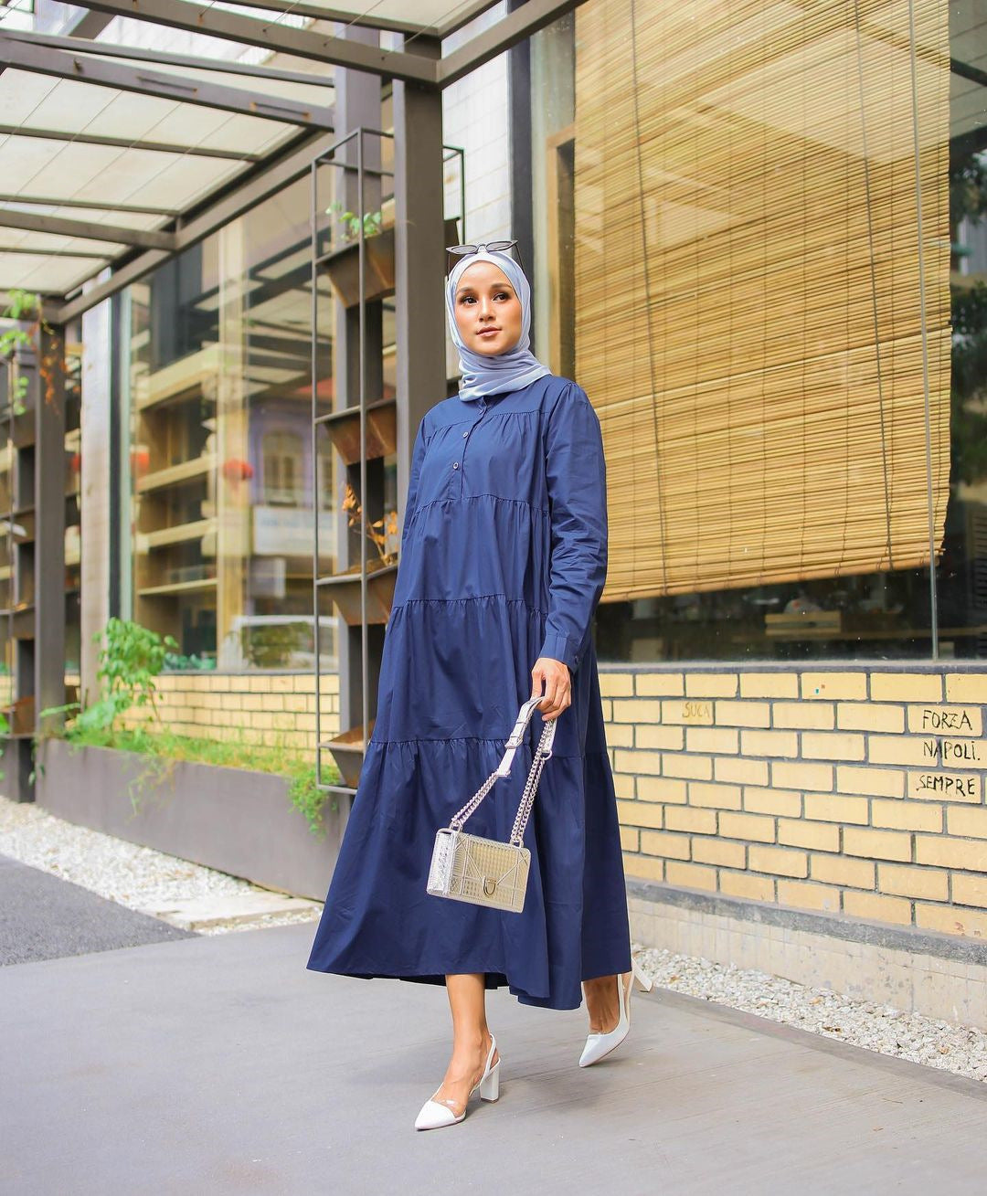 Women's Solid Color Long Sleeve Dress