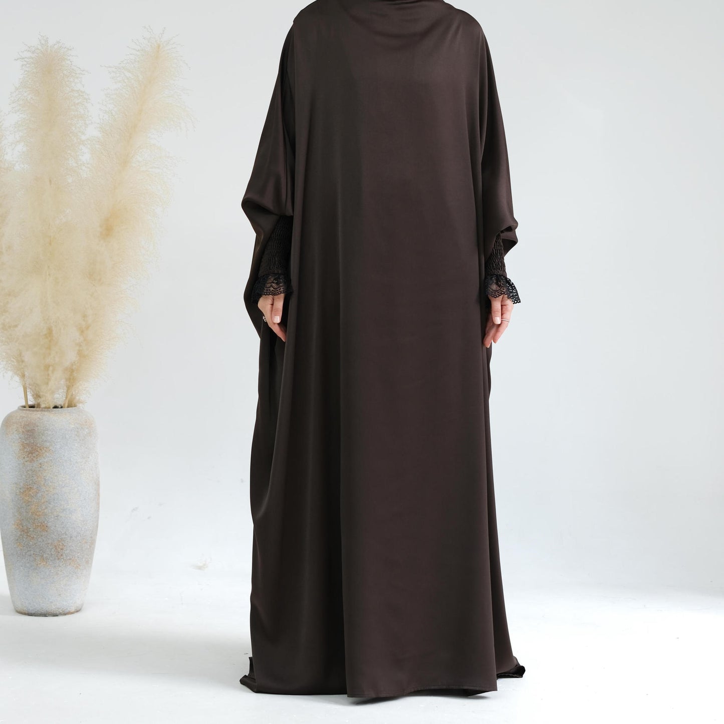 Women's Lace Cuff Loose Hooded Dress Jilbab