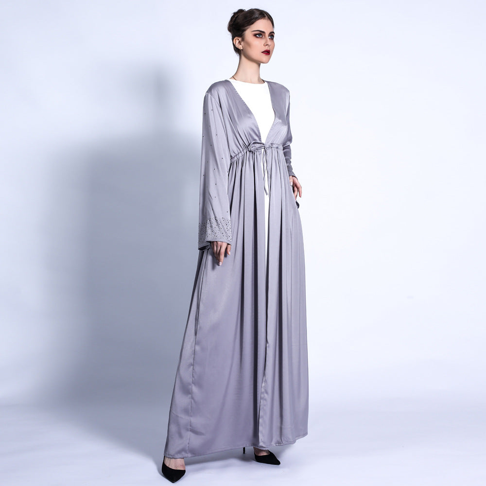 Talia Drawstring Robe Plain Drawstring Robe – Abayaya