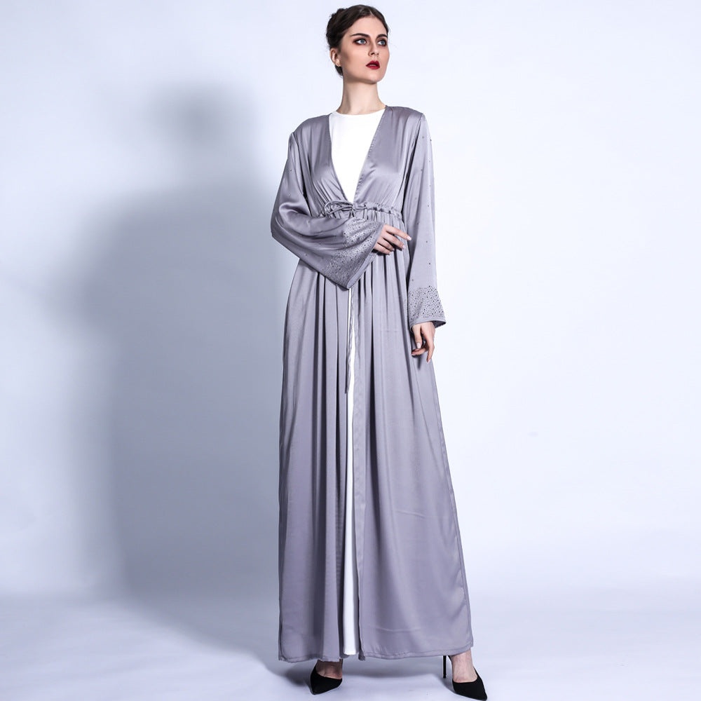 Talia Drawstring Robe Plain Drawstring Robe – Abayaya